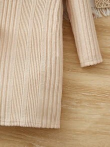 SHEIN 小女童條紋針織連帽洋裝