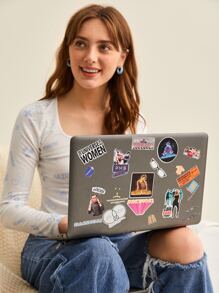 THE BIG BANG THEORY X SHEIN 2 tấm Hình Đồ Họa Laptop Sticker - Nhiều màu - Xem 3