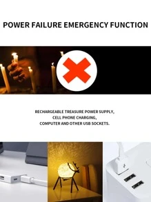 1 pieza Luz de la decoración ciervo & con diseño de bola - Blanco - Ver 3