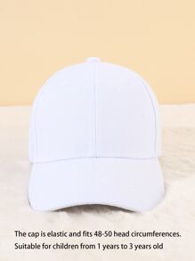Baby Solid Baseball Cap - White - View 3