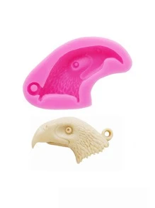 1pc Eagle Head Design Silicone Mold - Pink - View 1