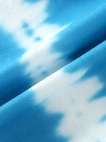 小男童紮染斜口袋短褲 - 藍白色 - 查看 3