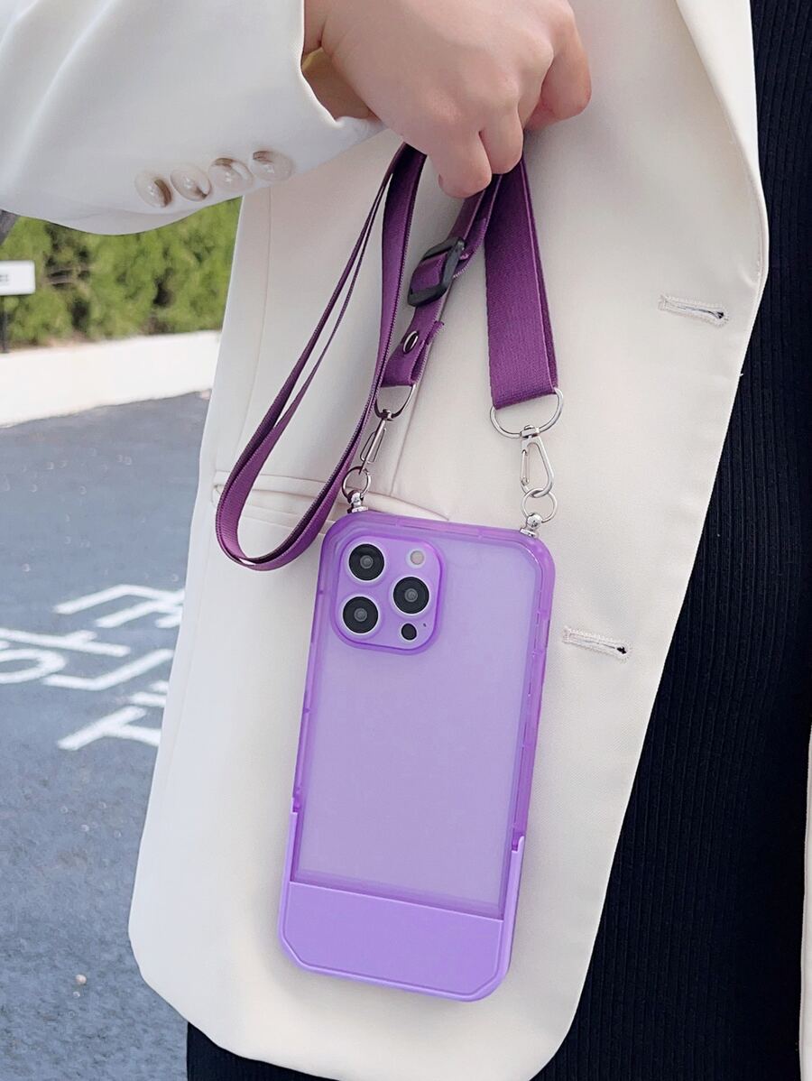 Funda de móvil liso con acollador - Morado - Ver 1