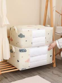 1pc Household Quilt Storage Bag, Clothes Storage Box, Dust-Proof Cartoon Graphic Closet Storage Bag Room Decor Home Decor Fall Decor Bedroom Decor - Multicolor - View 5