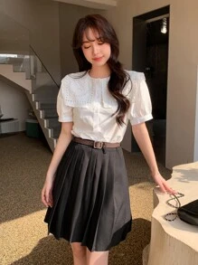 DAZY 高腰百褶裙