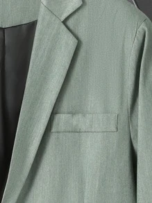 Manfinity Hombres Blazer con botón con diseño con bolsillo - Gris Claro - Ver 3