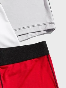 Men 3pcs Contrast Tape Waist Boxer Brief - Multicolor - View 4