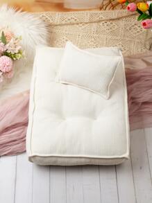 Newborn Photography Solid Pillow & Mattress Prop - Beige - View 2