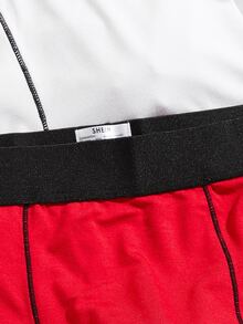 Men 3pcs Contrast Tape Waist Boxer Brief - Multicolor - View 5