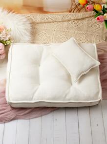 Newborn Photography Solid Pillow & Mattress Prop - Beige - View 7