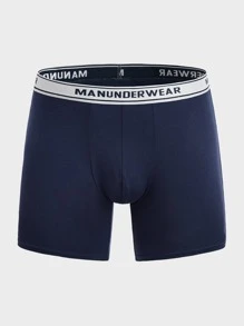 Men 3pcs Letter Tape Waist Boxer Brief - Multicolor - View 3