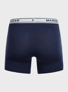 Men 3pcs Letter Tape Waist Boxer Brief - Multicolor - View 4