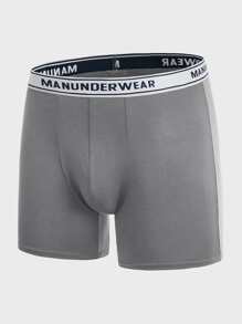 Men 3pcs Letter Tape Waist Boxer Brief - Multicolor - View 13