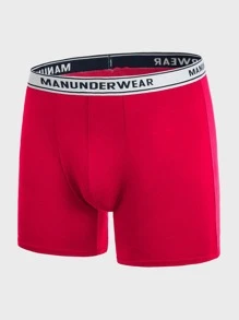 Men 3pcs Letter Tape Waist Boxer Brief - Multicolor - View 14