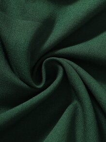 嬰幼兒女寶寶泡泡袖方領連衣裙 - 墨綠色 - 查看 6