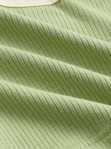 SHEIN MOD Contrast Binding Cami Top - Mint Green - View 3