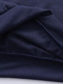 小男童字母圖案無袖連帽衫