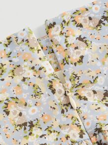 SHEIN MOD 碎花雙層下擺半身裙 - 彩色 - 查看 4