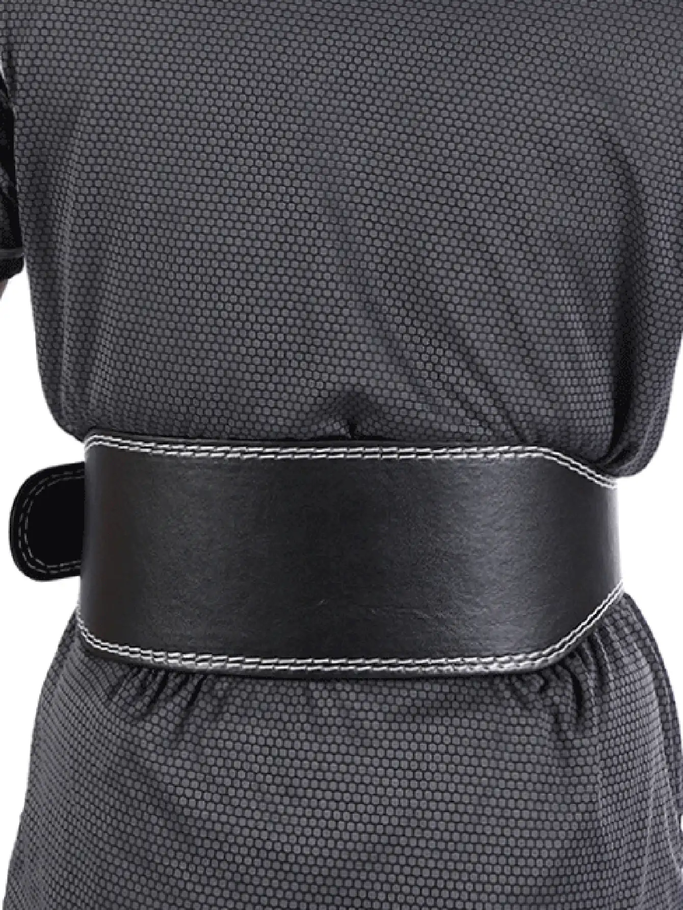 1pc PU Polyurethane Waist Belt Shapewear Waist Trainer Corset - Black - View 2