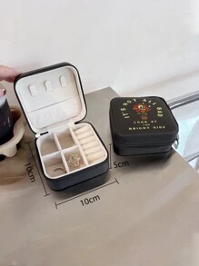 Skilline Flower & Skeleton Print Jewelry Box - Multicolor - View 2