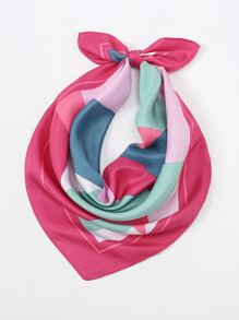 幾何樣式方巾 - 彩色 - 查看 4