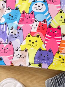 Toddler Girls Cartoon Graphic Tee - Multicolor - View 4