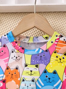 Toddler Girls Cartoon Graphic Tee - Multicolor - View 6