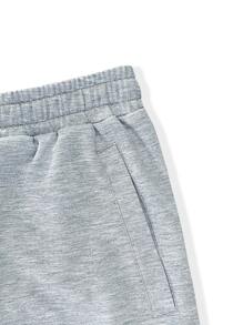 Manfinity Homme Nam Lỏng lẻo phù hợp Eo dây rút Quần short - Xám - Xem 4
