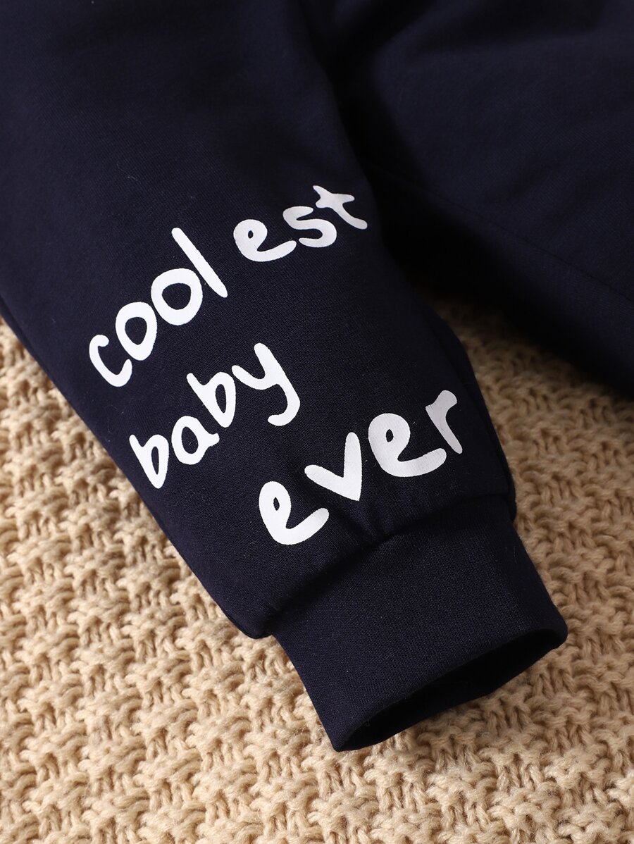 Baby Boy Koala & Slogan Graphic Bodysuit & Sweatpants SHEIN USA