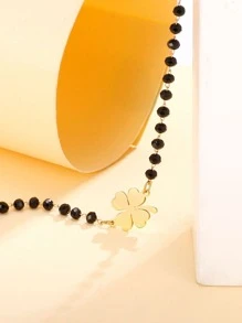 Pulsera decorativa con trébol de cuatro hojas - Multicolor - Ver 2