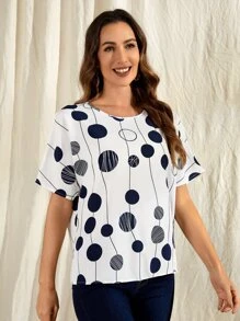 EMERY ROSE Áo sơ mi nữ Chấm bi Giải trí - Nhiều màu - Xem 4