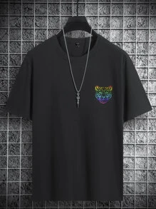 Manfinity Áo thun & Áo lót Nam Thú vật Giải trí - màu đen - Xem 1