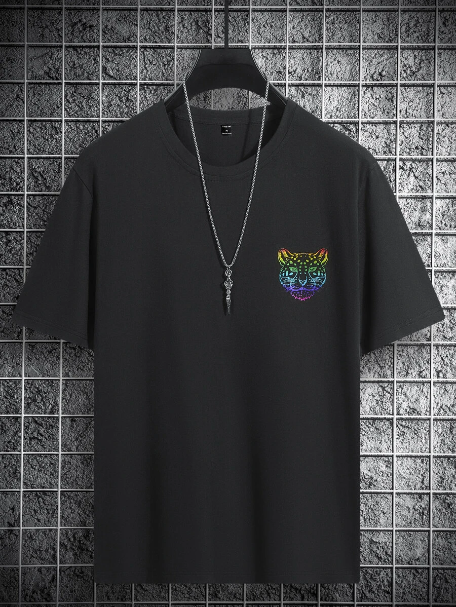 Manfinity Áo thun & Áo lót Nam Thú vật Giải trí - màu đen - Xem 1