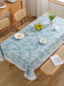 1pc PVC Flannel Lace Edge Waterproof And Oil-proof Tablecloth - Multicolor - View 6