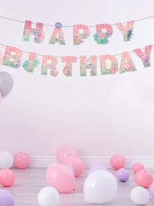 13pcs Mermaid Birthday Party Decorative Pull Flag - Multicolor - View 1