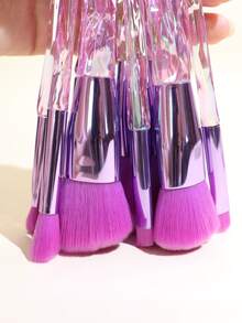 10pcs Clear Makeup Brush Set,Brush Set,Makeup Brush Kit,Make Up Brush Set,Make Up Set Complete,Makeup Brush Set,Complete Makeup Kit,Brush Kit,Brushes Makeup Set,Makeup Gift Set,Set - Purple - View 4