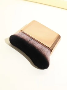1入組單玫瑰金柔軟頭髮大粉底刷新月形化妝刷臉部刷刷刷美妝工具方便 - 玫瑰金 - 查看 5