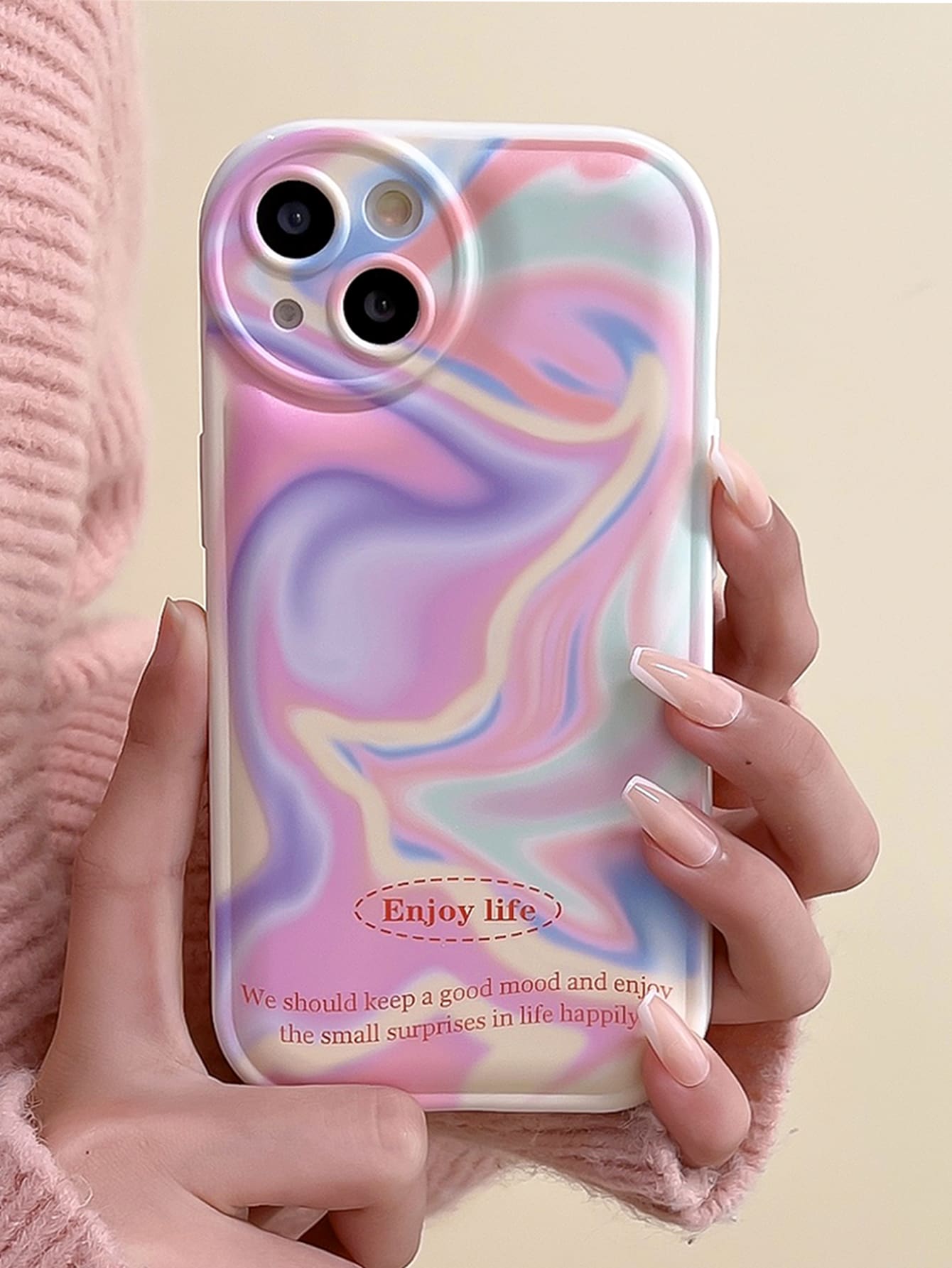 Funda para móvil con estampado de letra - Multicolor - Ver 1