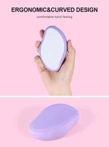 Mango Shaped Crystal Hair Eraser And Foot File, 1pc Reusable Crystal Hair Remover Magic Painless Exfoliation Hair Removal Tool, Magic Hair Eraser For Back Arms Legs Fast & Easy Crystal Hair Eraser For Women And Men, Foot File Callus Remover For Dead Skin - Purple - View 5