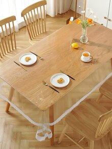 1pc Clear Waterproof Tablecloth - Clear - View 5