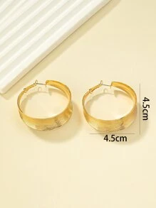 Minimalist Hoop Earrings - Yellow Gold - View 6