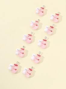 10入組貓和牛奶瓶DIY吊墜 - 彩色 - 查看 2