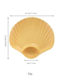 4pcs Shell Design Random Color Plate - Multicolor - View 2