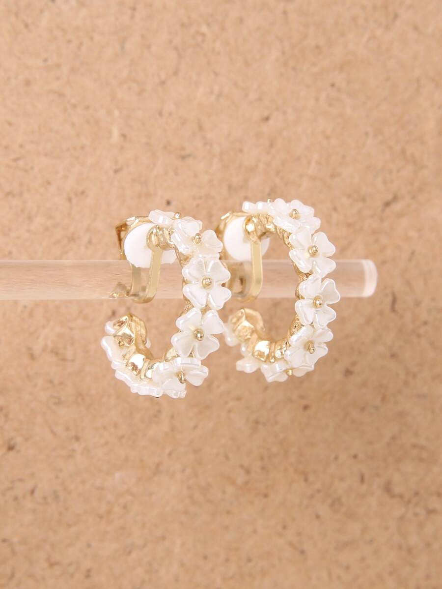 Hoa trang trí kẹp trên bông tai Valentine, Mẹ, Mẹ, Ngày của Mẹ, Quà tặng - Vàng - Xem 1