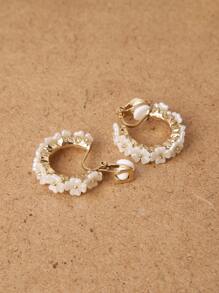 Hoa trang trí kẹp trên bông tai Valentine, Mẹ, Mẹ, Ngày của Mẹ, Quà tặng - Vàng - Xem 2