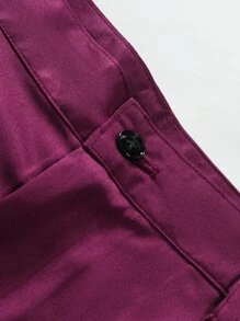 Manfinity Men Shawl Collar Single Button Blazer & Suit Pants - Burgundy - View 5