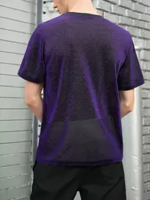 Manfinity AFTRDRK Tops Nam màu trơn Đường phố - Màu tím - Xem 2