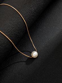 Đúng mốt Và Phổ biến nhất Nam Đồ trang trí Ngọc Trai giả Dây chuyền Đồng Đối với Đồ trang sức Qủa tặng Và Đối với A Sành điệu - Vàng - Xem 5