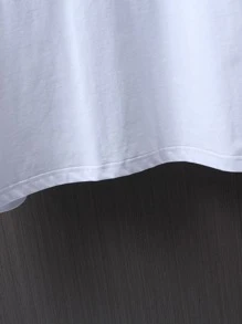 Manfinity Homme Men Letter Graphic Tee - White - View 5