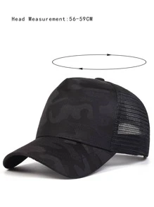 Men Camo Print Trucker Hat Casual - Multicolor - View 3